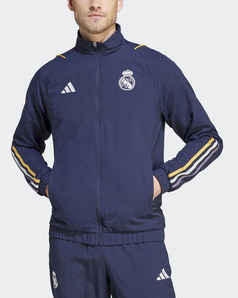 adidas Real Madrid Giacca tuta rappresentanza UOMO Blu 2023 24 Presentation