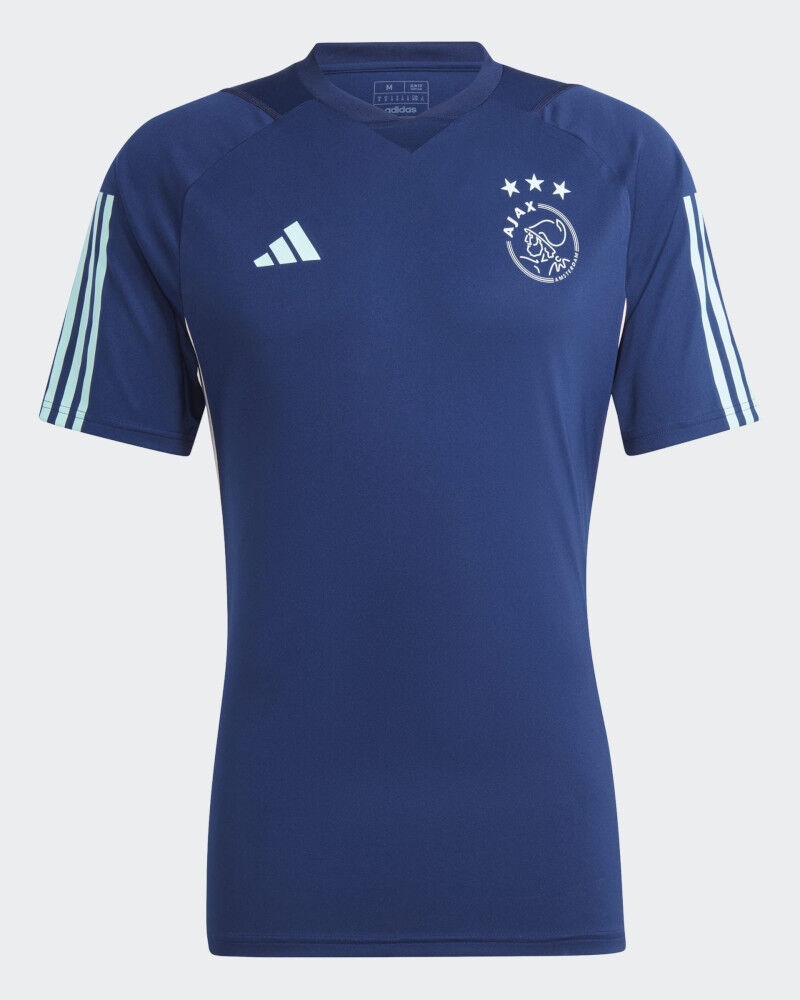 adidas Ajax Amsterdam Polo Maglia Tiro UOMO Blu 2023 24 Cotone