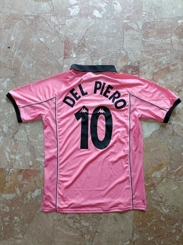 Kappa Juventus Maglia Calcio Del Piero 10 UOMO Rosa Away Centenario 97/98