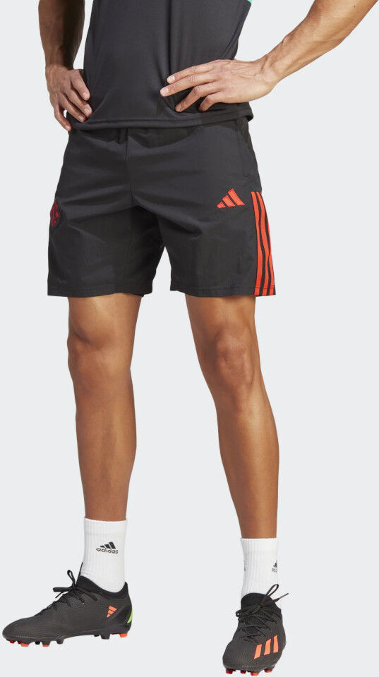 adidas Manchester United Pantaloncini Shorts Nero con TASCHE a ZIP 2023 24