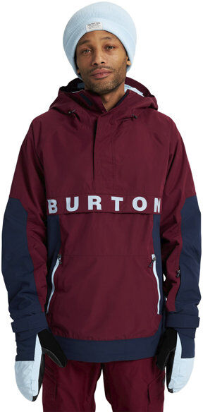 Burton Frostner Anorak - giacca snowboard - uomo Dark Red/Blue XS