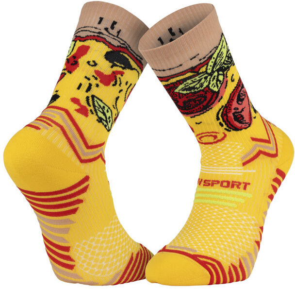 BV Sport Nutri Pizza - calzini trailrunning Yellow/Red 45/47