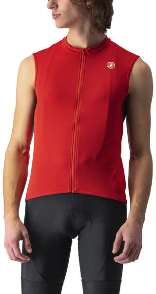 castelli entrata vi sleeveless - maglietta bici - uomo red l