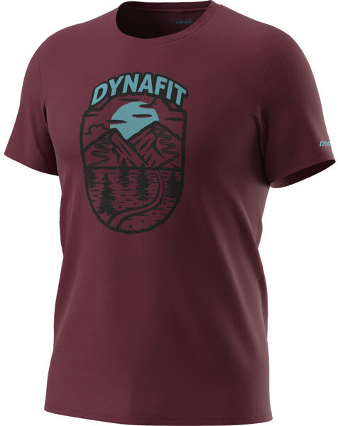 Dynafit Graphic - T-Shirt - uomo Bordeaux/Light Blue/Black 50