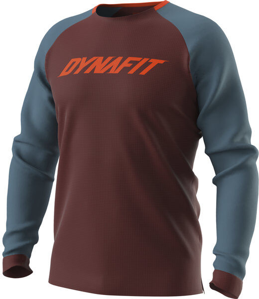 Dynafit Ride L/S M - maglia a maniche lunghe - uomo Dark Red/Light Blue L