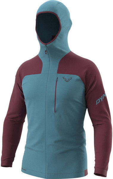 Dynafit Speed Polartec® Hooded - felpa in pile - uomo Light Blue/Bordeaux M