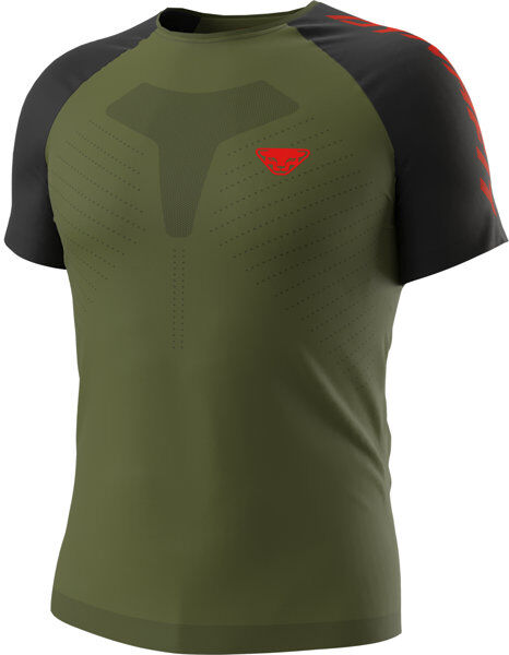 Dynafit Ultra 3 S-Tech S/S - maglia trail running - uomo Dark Green/Black/Red L/XL