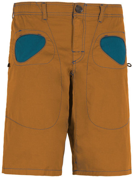 E9 Rondo - S - pantaloni corti arrampicata - uomo Dark Yellow/Blue M