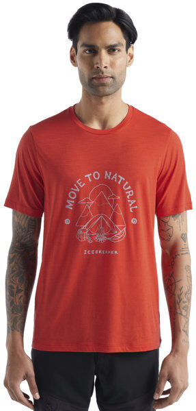 Icebreaker Merino Tech Lite II SS Canopy C - T-shirt - uomo Red S