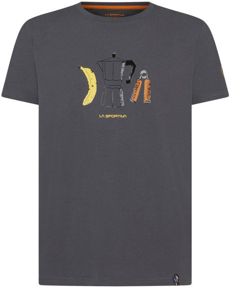 La Sportiva Breakfast - T-shirt - uomo Dark Grey/Yellow/Orange 2XL