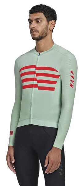 Maap Emblem Pro Hex LS - maglia ciclismo a manica lunga - uomo Green/Red L