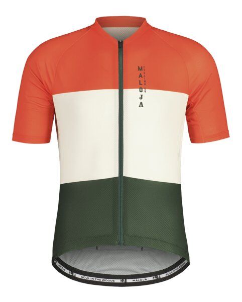 maloja BarettiM. 1/2 - maglia ciclismo - uomo Orange/Beige/Green XS