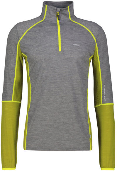 Meru Slagelse M - felpa in pile - uomo Grey/Yellow 2XL