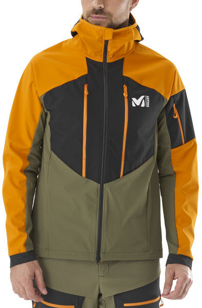 Millet M White Shield M - giacca softshell - uomo Orange/Black/Green M