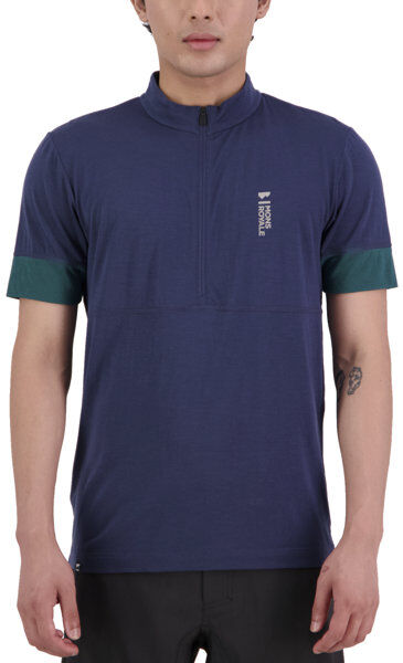 Mons Royale Cadence Half Zip - maglia MTB - uomo Blue/Green M