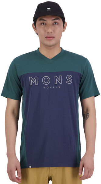 Mons Royale Redwood Enduro VT - maglia MTB - uomo Blue/Green XL