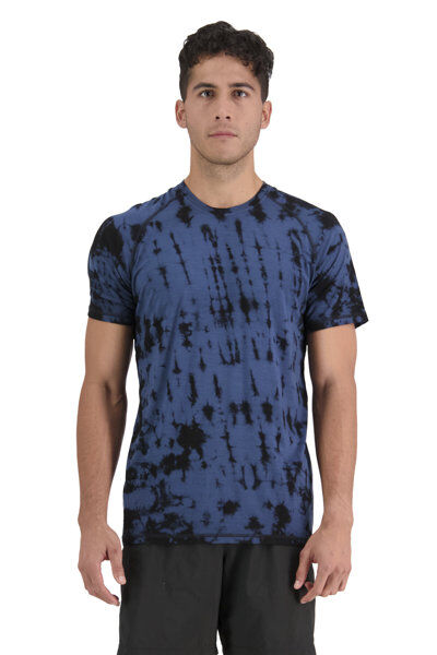 Mons Royale Temple Tech AOP - maglietta tecnica - uomo Blue/Black XL