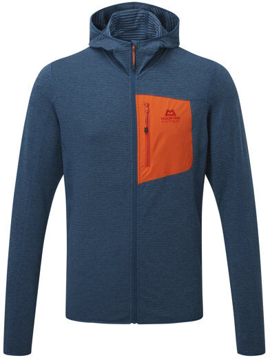 Mountain Equipment Lumiko Hooded - felpa in pile - uomo Blue/Orange M