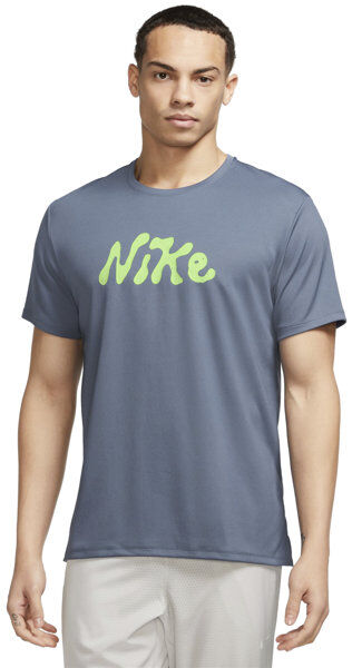 Nike Dri-FIT UV Miler Studio '72 - maglia running - uomo Blue/Light Green L