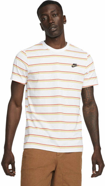 Nike Sportswear Club M - T-shirt - uomo White/Orange S
