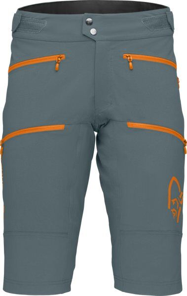 Norrona fjørå flex1 heavy duty - pantaloncini ciclismo - uomo Green/Orange S