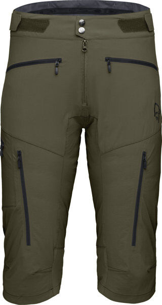 Norrona Fjørå Flex1 - pantalone corto MTB - uomo Green/Black XL