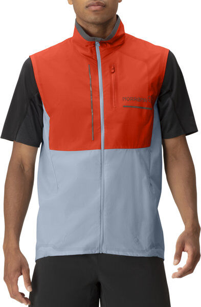 Norrona Senja Aero90 Ms - gilet trail running - uomo Red/Light Blue S