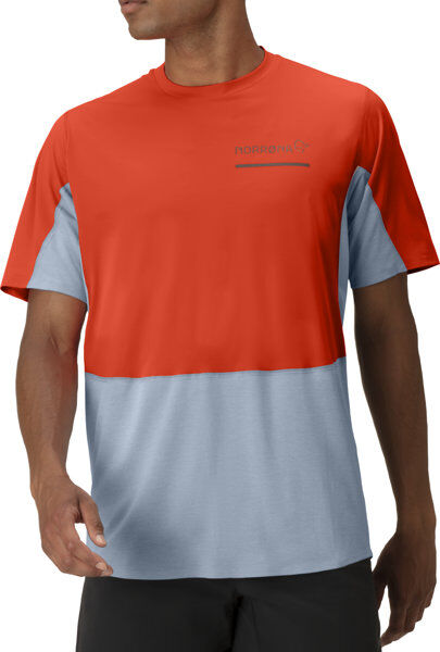 Norrona Senja Equaliser Lightweight Ms - T-shirt - uomo Red/Grey S