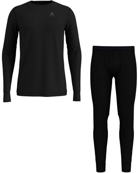 Odlo Set Long Merino 100% Warm - set intimo - uomo Black L