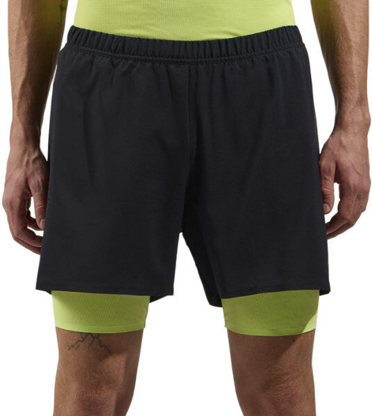 Odlo Zeroweight 5 Inch 2 in 1 - pantaloni corti running - uomo Black/Light Green L