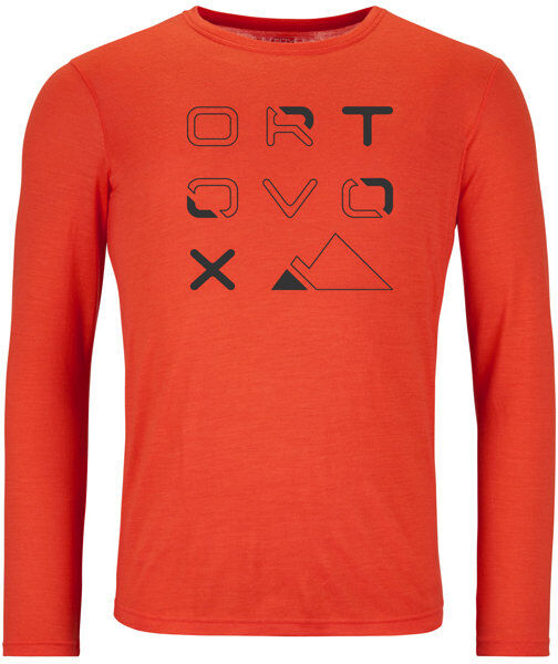 Ortovox 185 Merino Brand Outline M - maglietta tecnica - uomo Red L