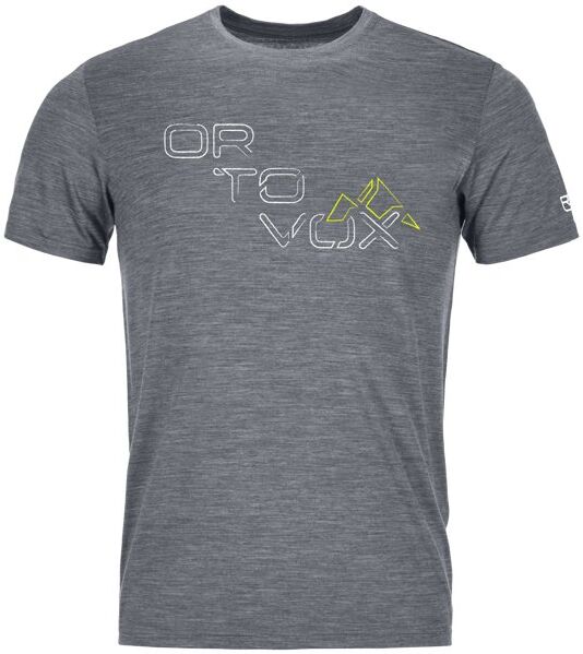 Ortovox 185 Merino Tangram Logo Ts M - maglietta tecnica - uomo Grey XL