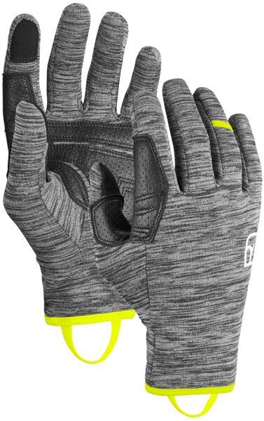 Ortovox Fleece Light M - guanti scialpinismo - uomo Grey/Yellow M