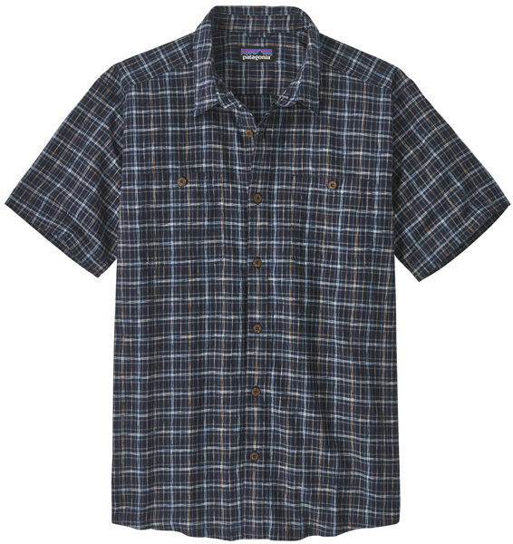 Patagonia Back Step - camicia a maniche corte - uomo Dark Blue/Light Blue S