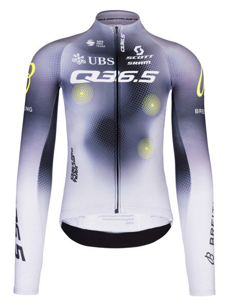 Q36.5 Pro Cycling Team - maglia ciclismo maniche lunghe Grey/Yellow S