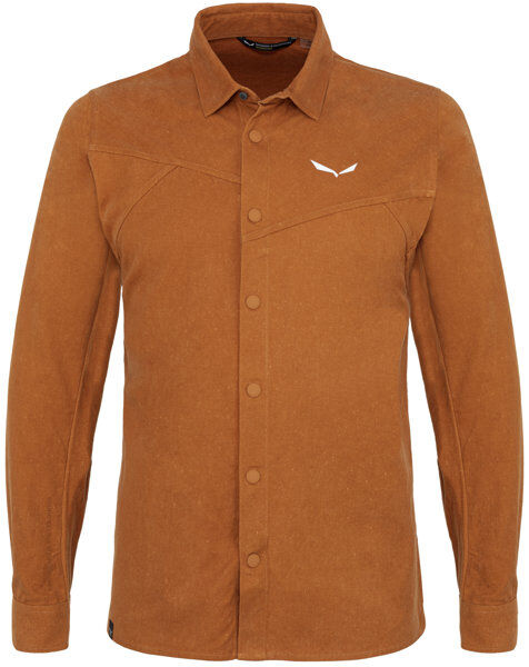 Salewa Fanes Hemp M L/S - camicia maniche lunghe - uomo Dark Orange/White 50