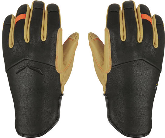 Salewa Ortles AM M Leather - guanti alpinismo - uomo Black/Yellow 9