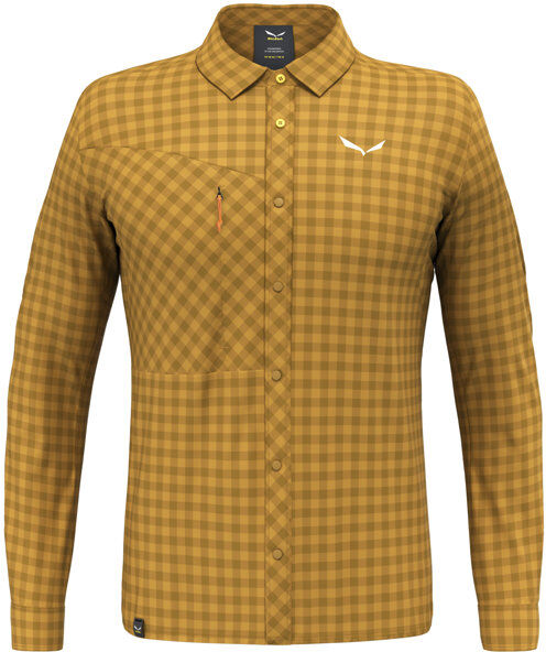 Salewa Puez Dry M L/S - camicia maniche lunghe - uomo Dark Yellow/Orange 52