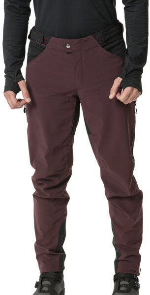 Vaude Qimsa Softshell II - pantaloni lunghi MTB - uomo Bordeaux/Black XL