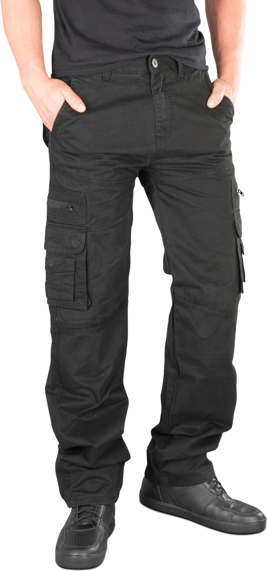 Course Pantaloni Moto  Rinforzati in Aramide Loose Fit Neri