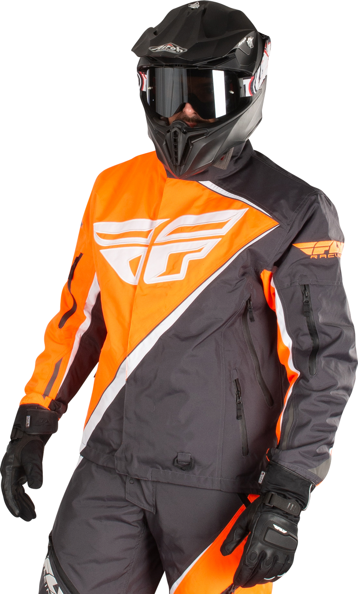 FLY Racing Giacca  SNX Arancio-Grigio