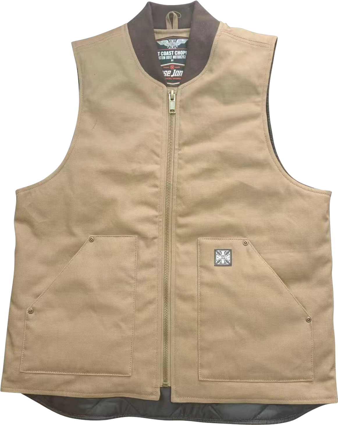 West Coast Choppers Gilet  Heavy Duty Workvest Marrone