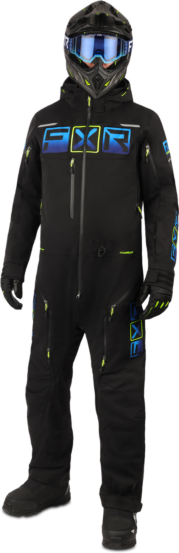 FXR Tuta  Maverick F.A.S.T. Insulated Nero-Blu-Fluo