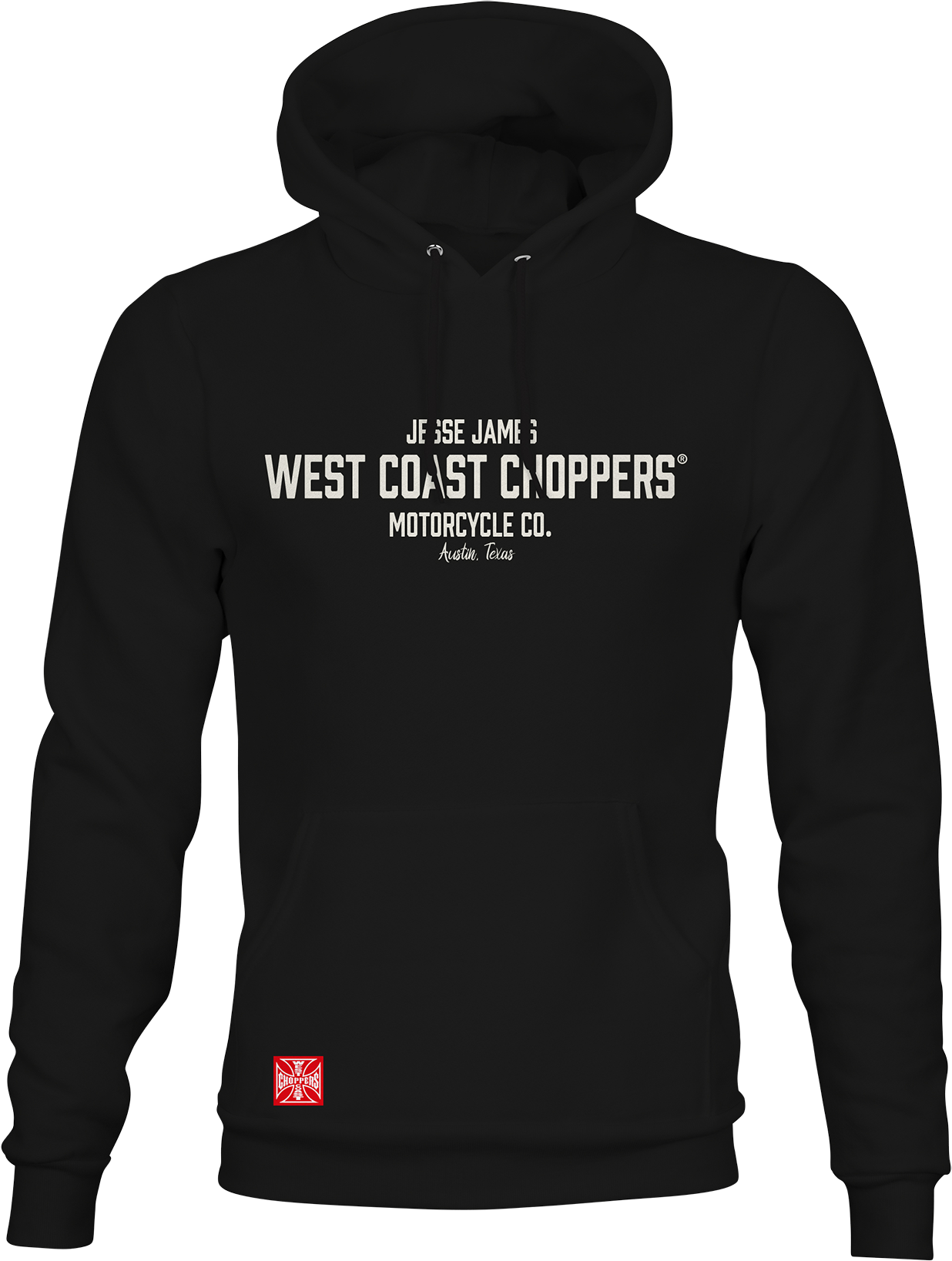 West Coast Choppers Felpa  Austin Nero-Bianco