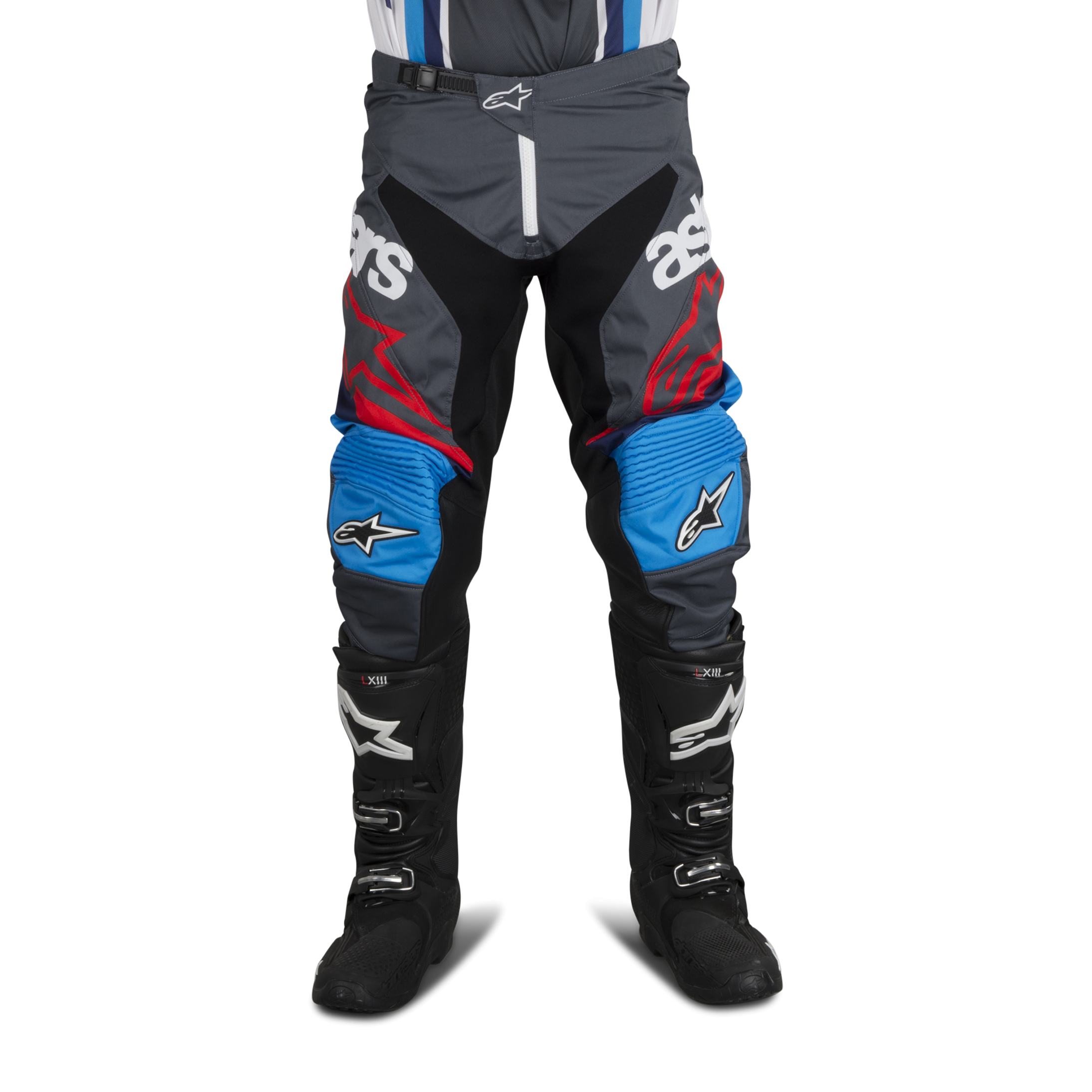 Alpinestars Pantaloni Cross  Racer 6 Bomber Antracite-Rosso-Bianco