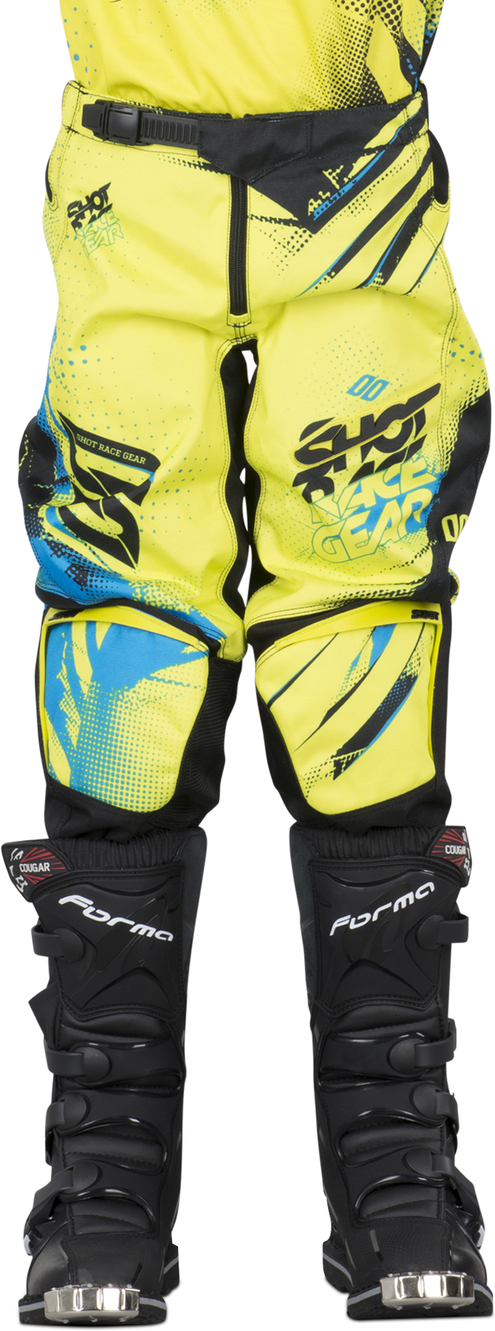 Shot Pantaloni cross bambino  Devo Capture Giallo Neon-Blu