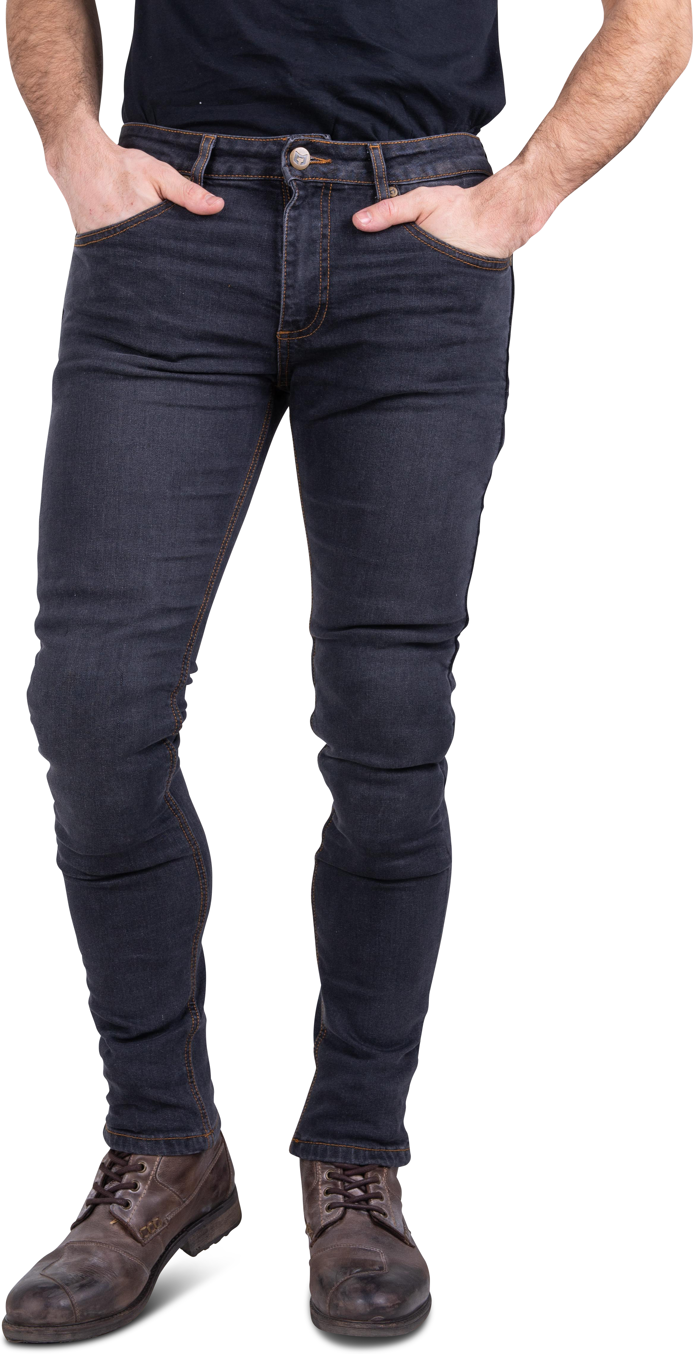 Course Jeans Moto  Norman Tapered Fit Washed Grigio Scuro