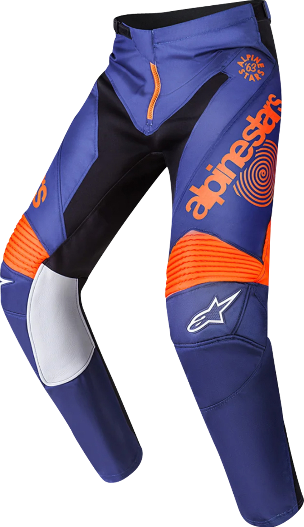 Alpinestars Pantaloni Cross  Racer 7 Braap Indianapolis LE Blu-Arancio