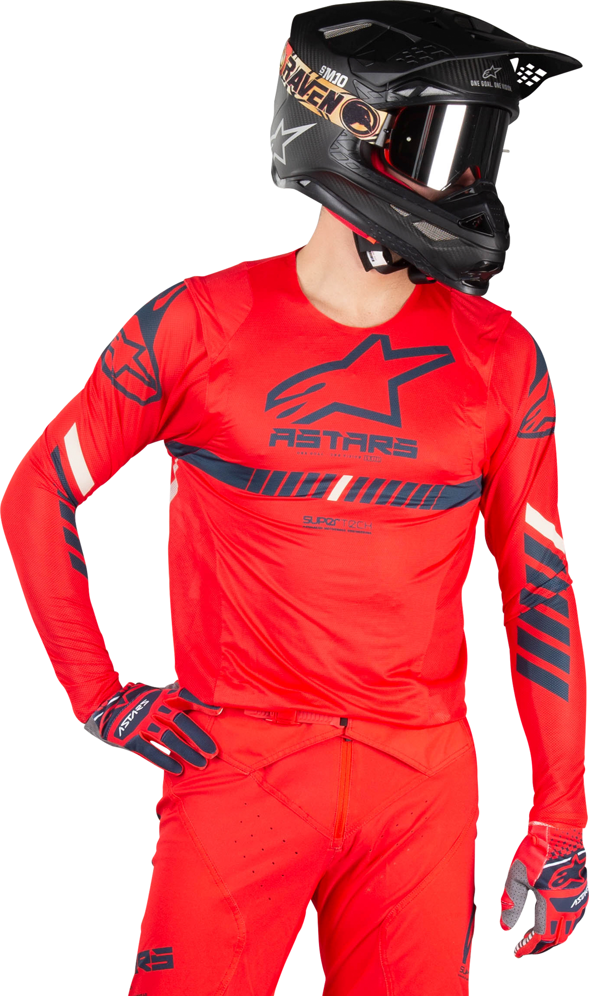 Alpinestars Maglia Cross  Supertech Rosso-Blu-Bianco