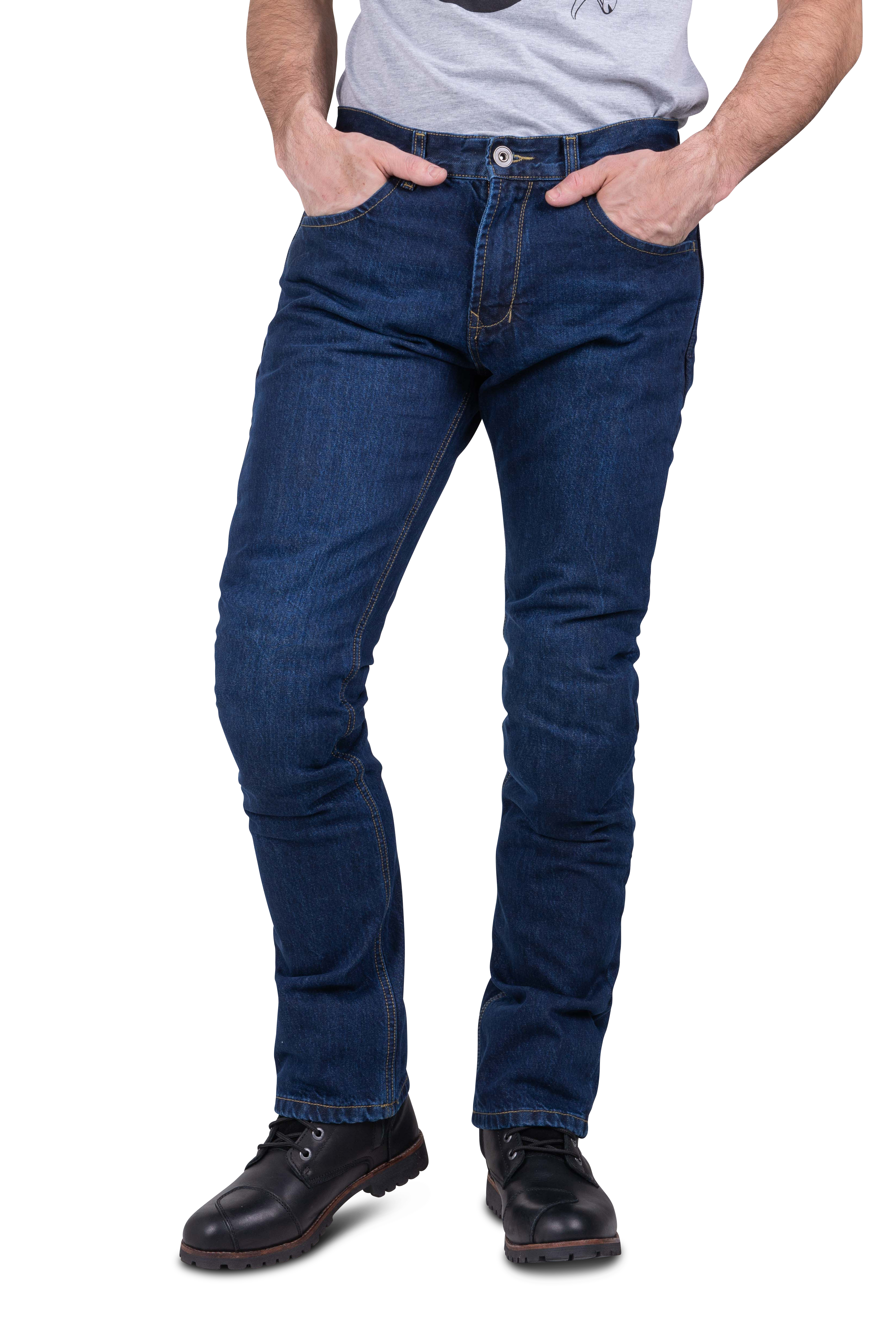 Course Jeans Moto  Oslo Rinforzati in Aramide Taglio Dritto/Regular Blu Scuro